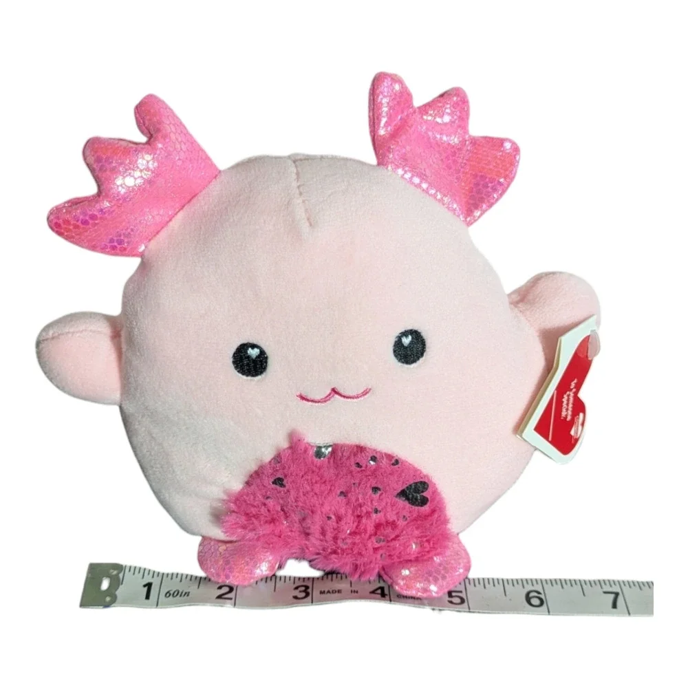 Valentine Plushie - Cute Pink Axolotl - New with Tag - Super Soft and Squishy